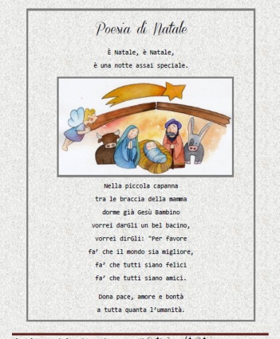 Poesie Di Natale Scuola Primaria Classe Prima.Natale Maestra P I C